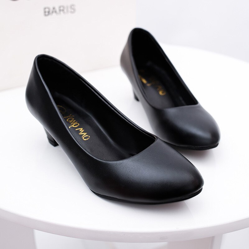 Escarpins grande taille 35-41 pour femmes, bout rond, solides, épais, talons hauts, chaussures lolita, chaussures à plateforme de fête, tennis féminin: A501 noir mat / 40
