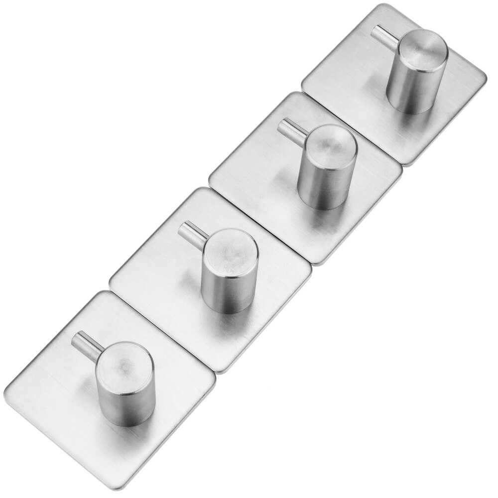 PrimeMatik-in acciaio inox a parete appendiabiti. Appendiabiti e asciugamano rack con 1 Gancio 4-pack