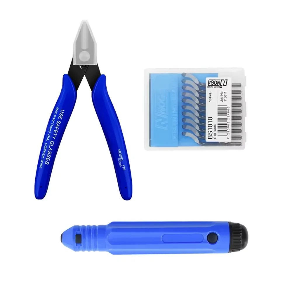 Multiple models 3D Printer Tool Kit Trimming Knife Scraper Cleaning Needle Tweezers Pliers Deburring Kit DIY 3D Printing Tools: Silver