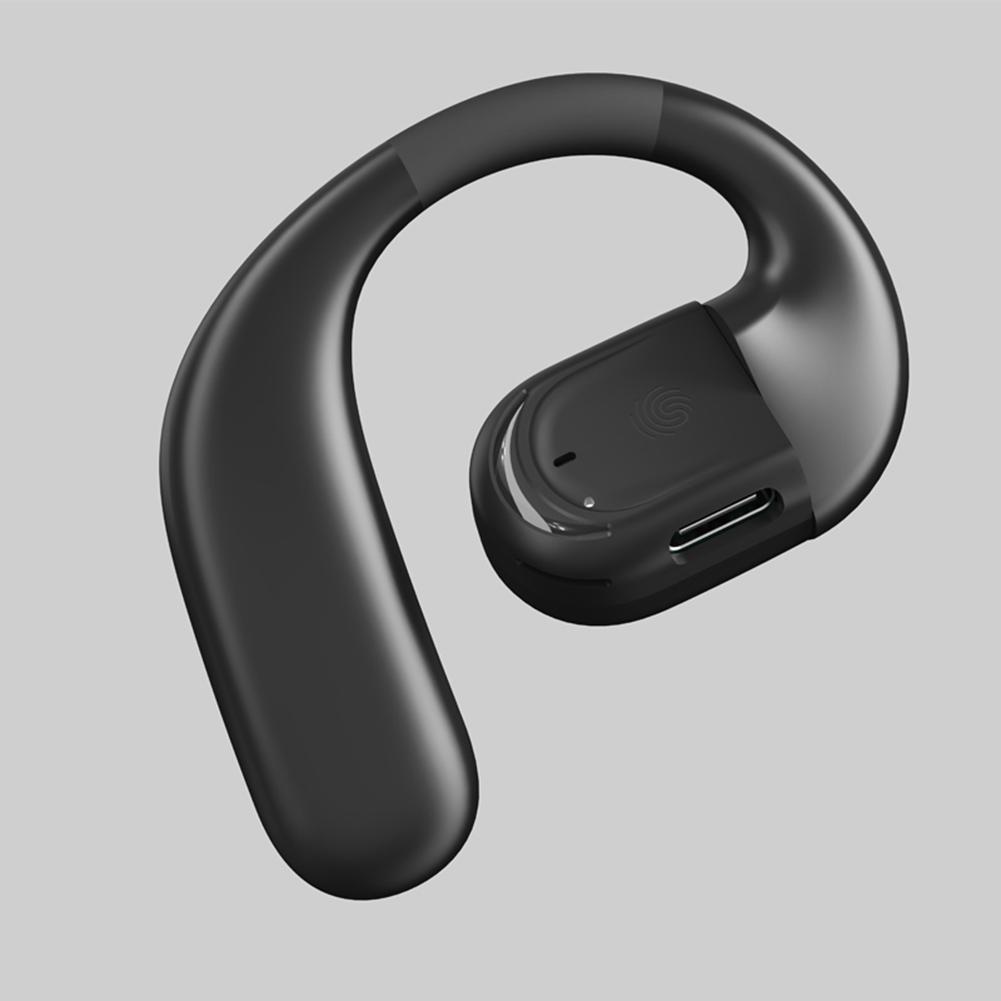 Ear hook business headphones, bluetooth compatible, 5.4 with hd microphone, open-ear headphones, waterproof hi-fi stereo earphones for sports