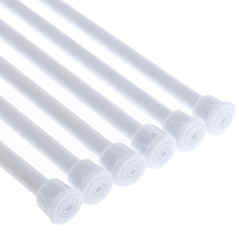 ABSS-8 Small Tension Rods 15.7 inch to 28 inch Spring Extendable Curtain Curtain Shower Curtain Telescopic Rod for Kitchen Cabin