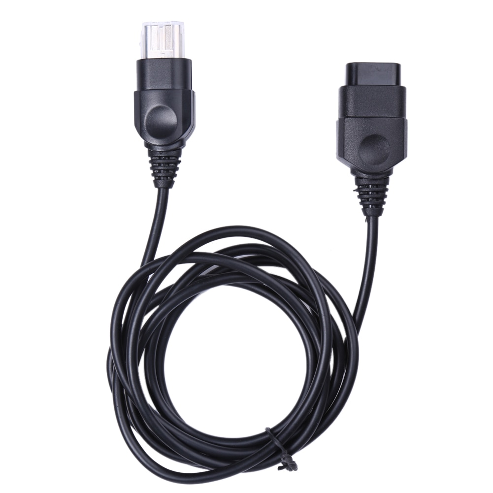 1.8M Black Controller Extension Cord Extender Cable Only For Original Xbox Controllers Simple Plug And Play Replacement Durable