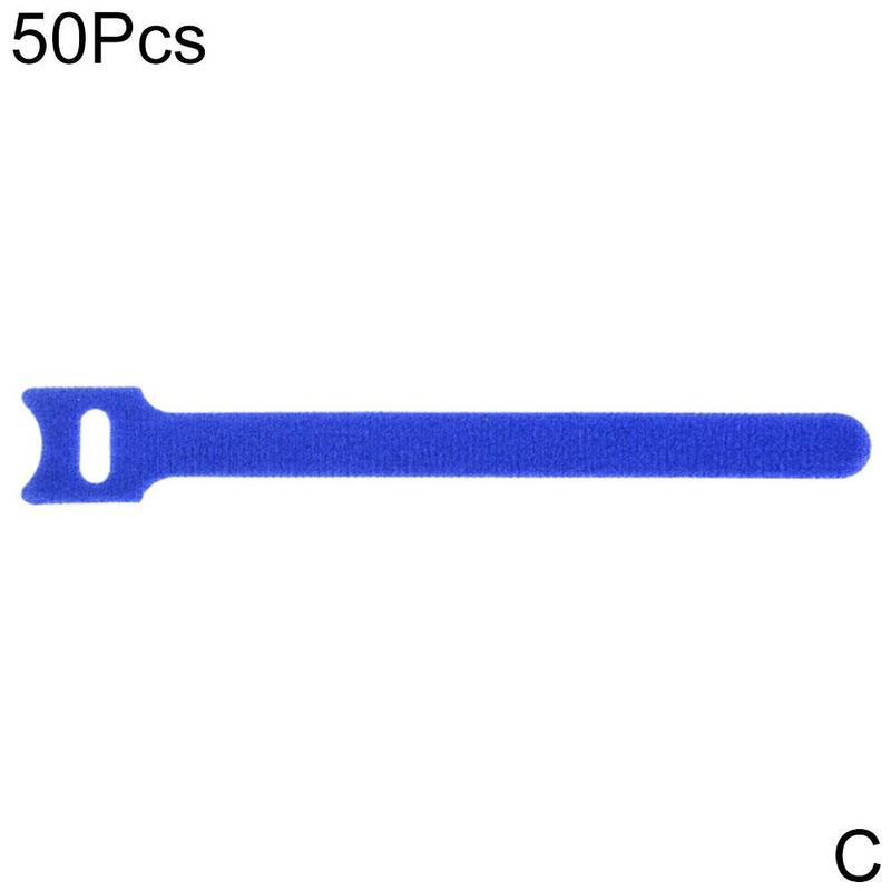 Fixed Cable Tie Adjustable, Magic Cable Management Hook And Tape Tape, Loop V7A9: blue