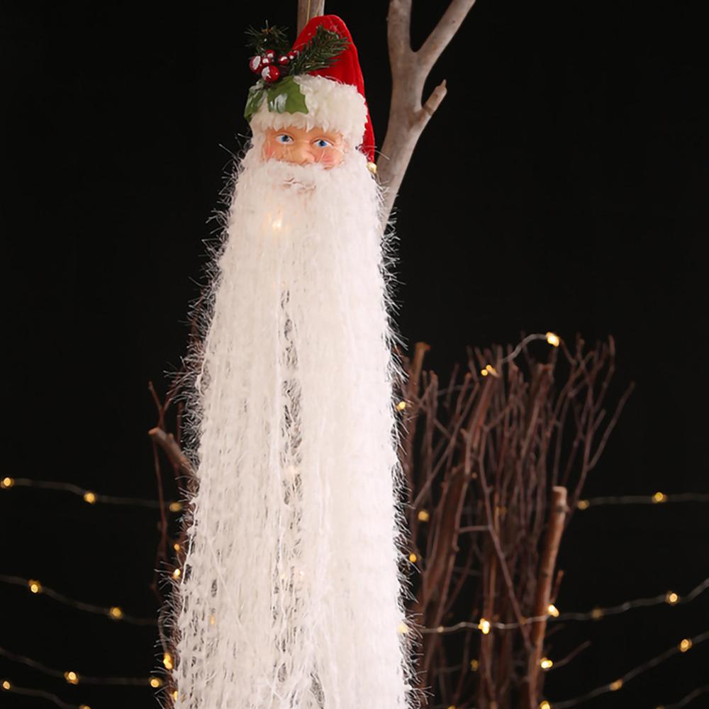 Kerst Opknoping Ornamenten Lange Baard Kerstman Hanger Met Kerstboom Verlichting Kerstman Decoratie