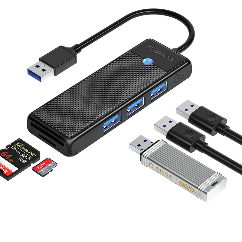 ORICO USB 3.0 HUB USB HUB Type C HUB 4-Port Splitter Adapter Expansion Dock Ultra-Slim OTG Adapter Laptop Accessories Computer: Option 6