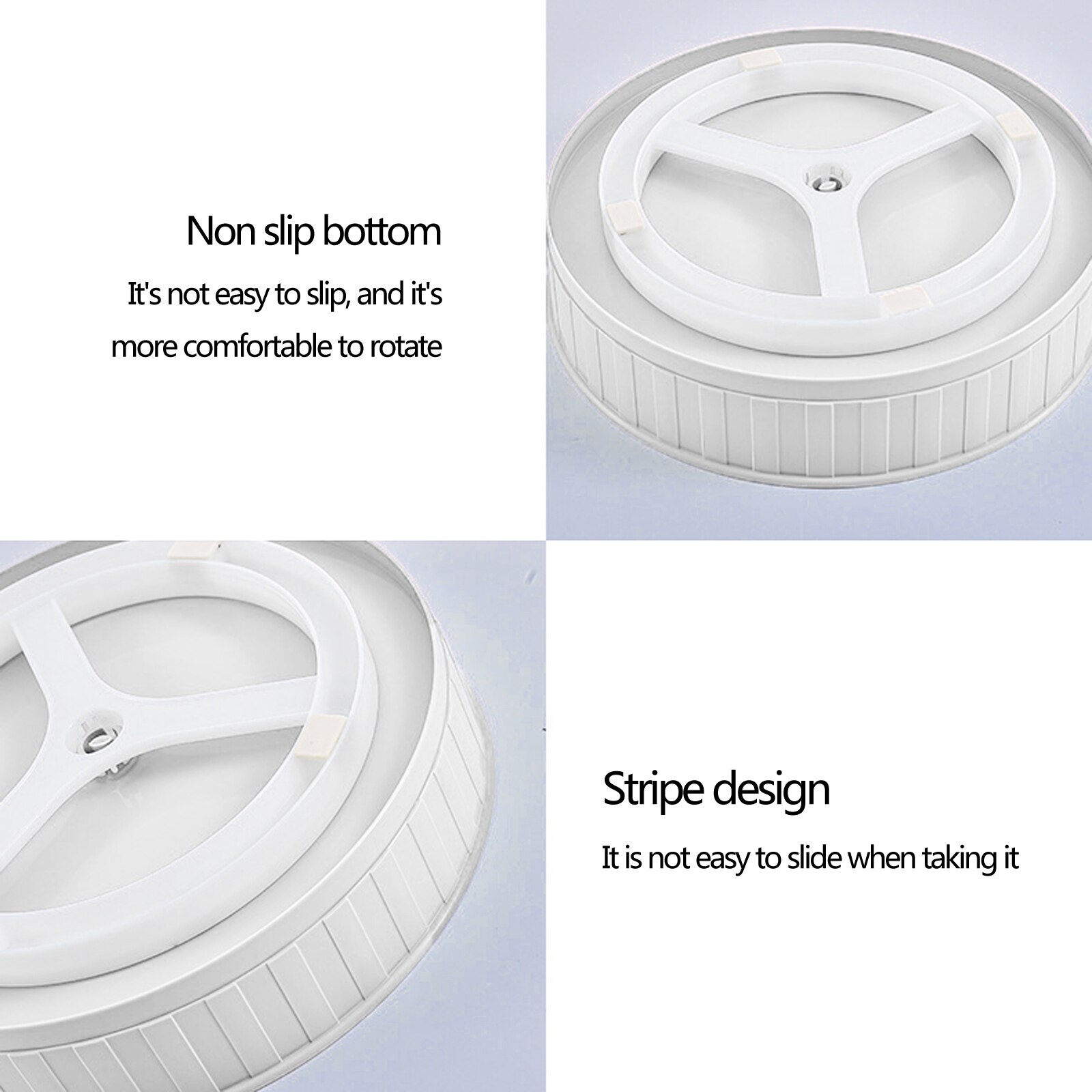 Lazy SusanTurntable Plastic Spinner for Kitchen Cabinet 360 Rotating Spice Rack Cosmetic Makeup Snack Organizers Table Fridge