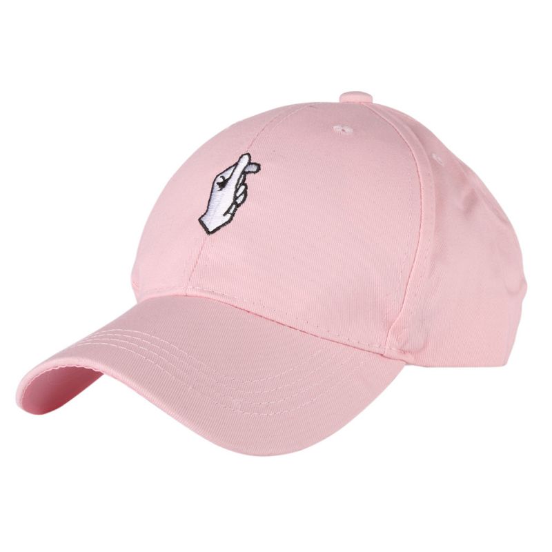 Men Women Peaked Hat HipHop Curved Strapback Baseball Tennis Cap Adjustable Hats: Pink