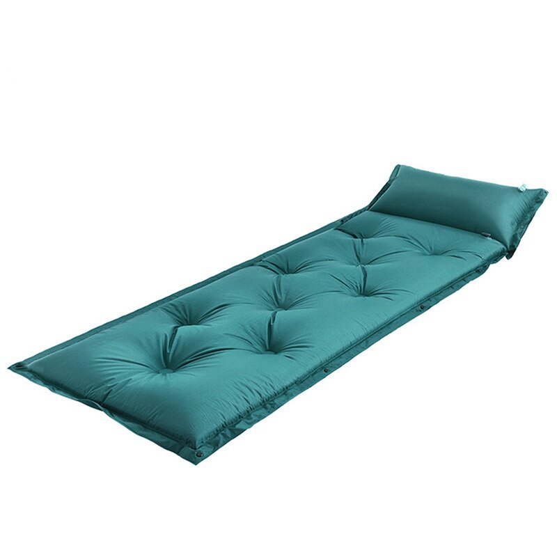 Outdoor Zelfopblazende Camping Mat Vochtbestendige Pad Pvc Opblaasbare Splicing Kussen Tent Mat Vouw-Staat Tent: green