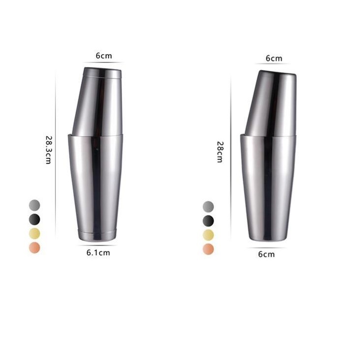 Boston Shaker Stainless Steel Cocktail Shaker Japanese Style Bartender Cocktail Shaker Bar Tools