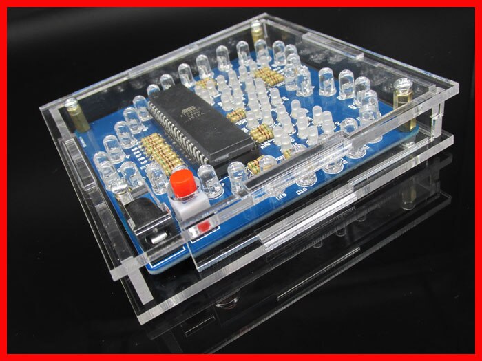 Kleurrijke Dazzling 51 Single-Chip Microcomputer Hartvormige Water Lamp Led Licht Liefde Lamp Elektronische Kit Met Liefde