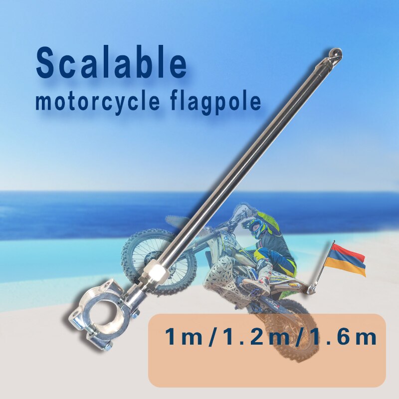 1m 1,2 m 1,6 mMotorcycle Fahnenmast Teleskop Polestainless stahl metallisch lokomotive antenne fahrrad Fahrrad kart pol