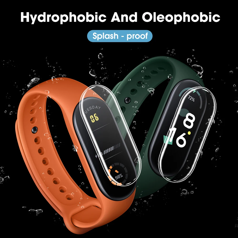 1/10 pçs filme de hidrogel para xiao mi xiaomi banda 9 7 nfc 4 macio claro protetor de tela película protetora para miband 4 miband9 miband7