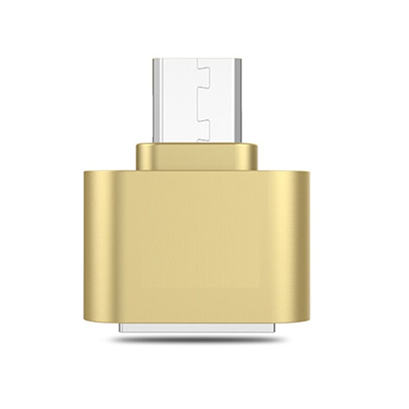Type C Otg Adapter Usb C Male Naar Usb 2.0 Female Adapter Micro Usb Male Naar Usb Vrouwelijke Converter Voor macbook Samsung Huawei Otg: Goud