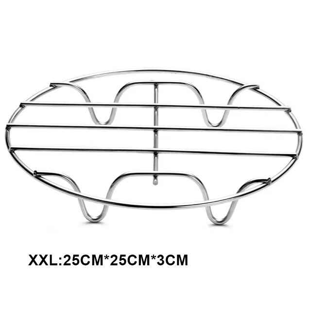 Accesorios reutilizables para freidora de aire, estantes de acero inoxidable para cocinar al vapor, verduras y arroz, utensilios de cocina: Size XXL 25cm