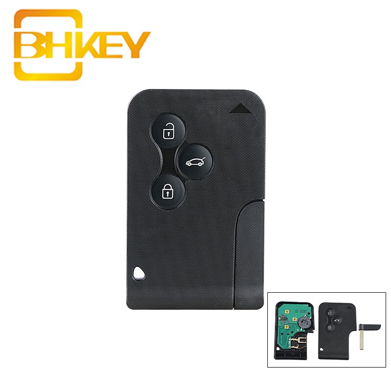 Bhkey renault key 433 mhz auton avain renault megane ii scenic ii grand scenic 2003 3 painiketta kaukosäätimen piirilevy ultraääni: Malli 1