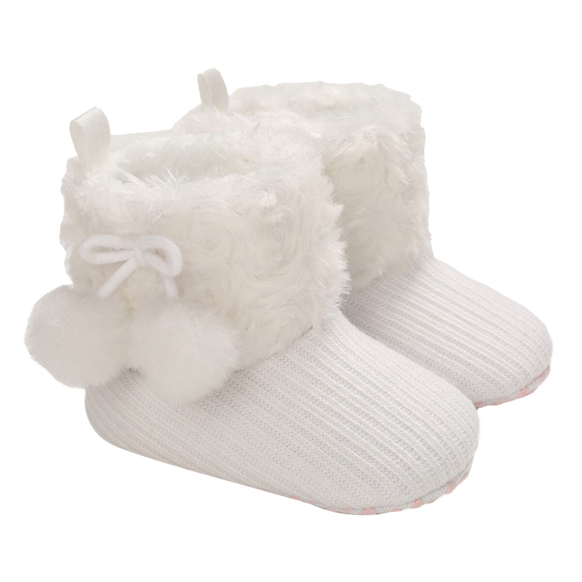 0-18M Kleinkind freundlicher Baby Mädchen Jungen Schnee Stiefel Winter Weiche Faux Pelz Rippe betroffen Warme Booties Anti-Unterhose Kleinkind Prewalkers