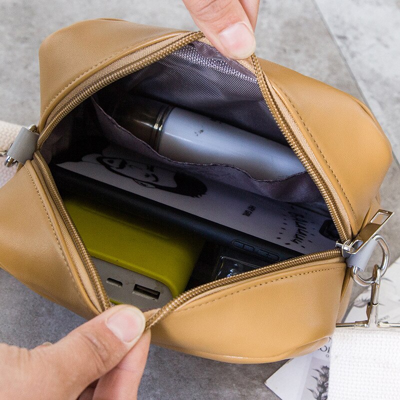 Laukku naisten nahka käsilaukut merkki yksinkertainen pieni neliö kirjain siisti tyttö käsilaukku olka crossbody naisten laukku