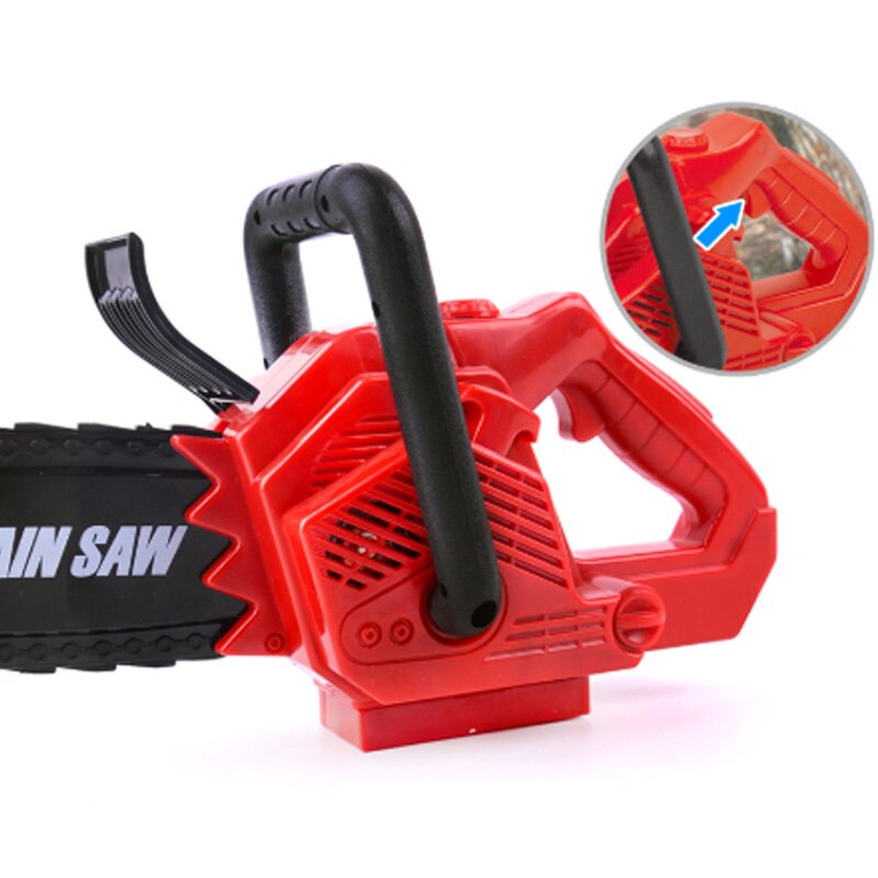 Pretend Play Spinning Small Chainsaw with Sound Power Tool Garden Tool Simulation Toys for Children Boys