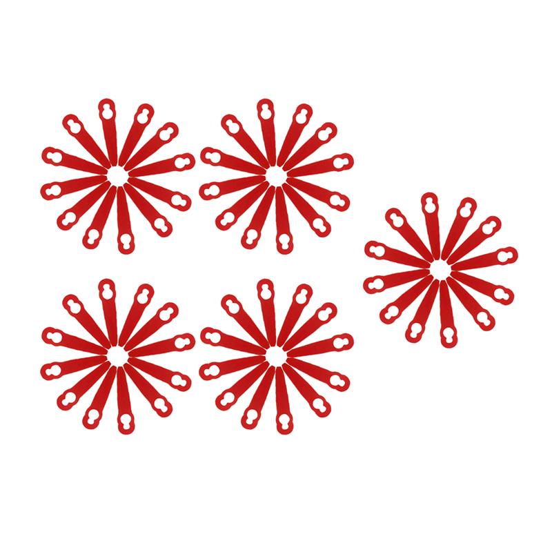 Garden Mower Blades Grass Trimmer Cutting Blade Plastic Lawnmower Blade Mower Replacement Blade Gourd Grass Trimmer Blades: 50pcs