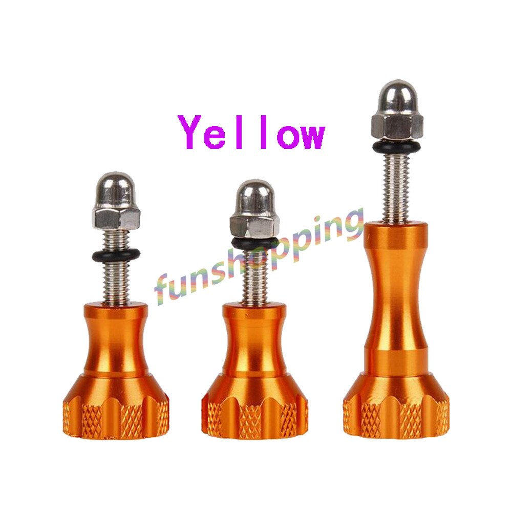 Aluminum Alloy Nut Thumb Screw Mount for GoPro Hero 7 6 5 4 3+ for Xiaomi Yi Lite 4K SJCAM SJ7 H9 Sony for Go Pro Accessory Kits: Yellow