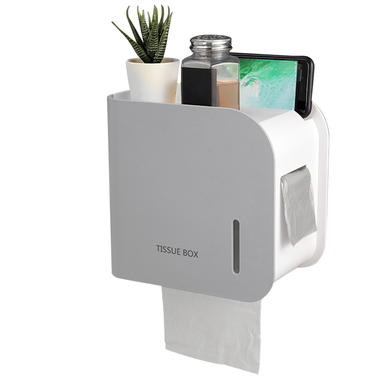 Wall Mounted Paper Towel Holder Dispenser Bathroom Toilet Tissue Dispenser Garbage Dispenser Home Paper Extraction Dispenser