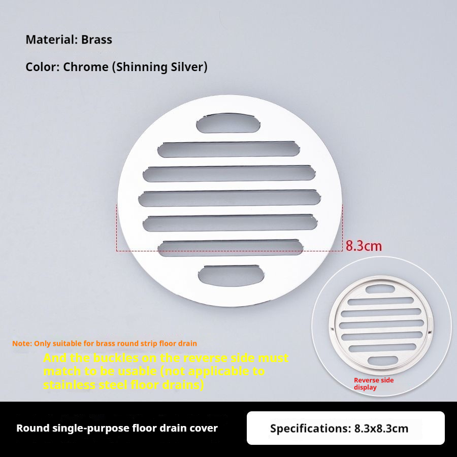Afvoerputje deksel originele accessoires deksel ronde vierkante strip onzichtbare wasmachine messing afvoerputje deksel modificatie: WHITE