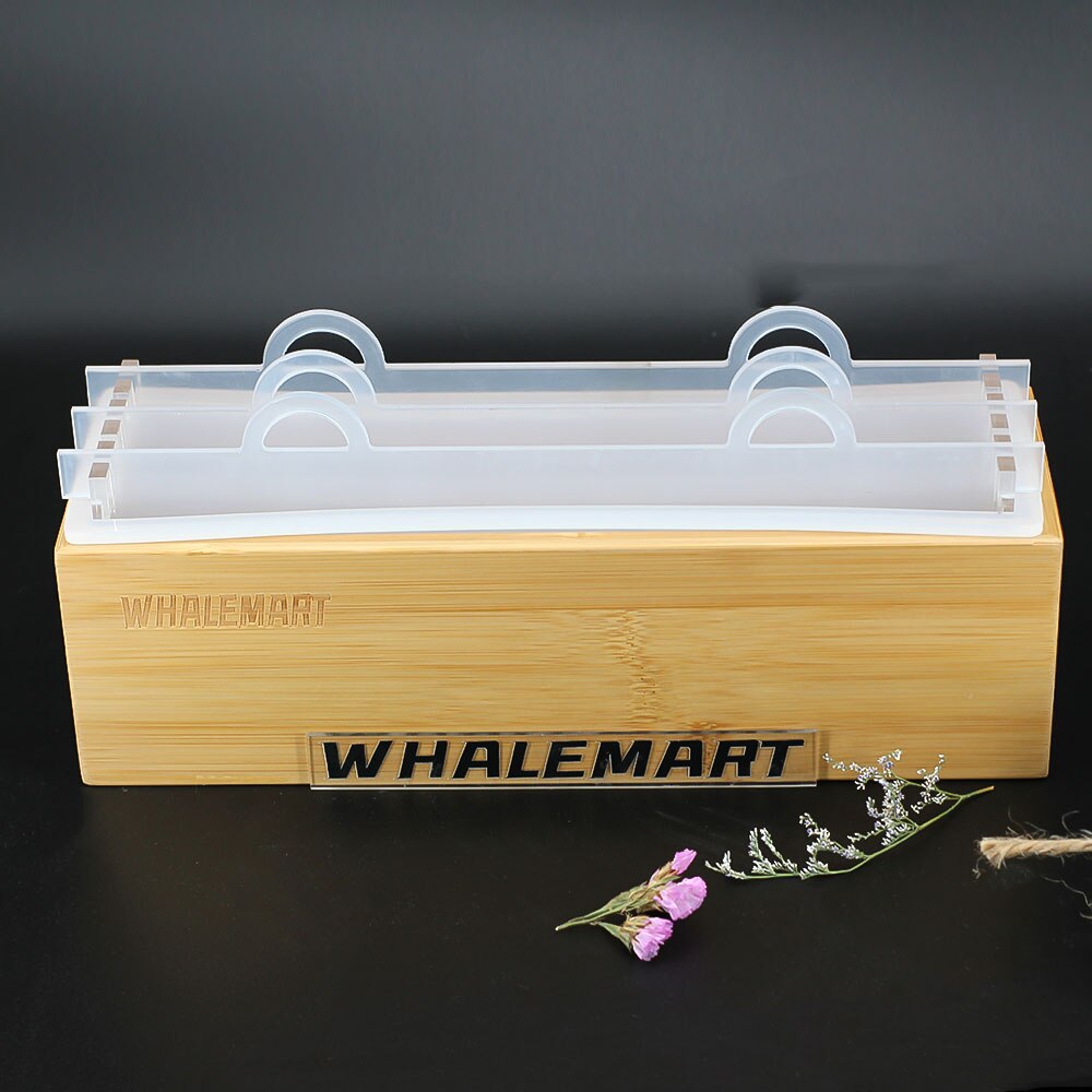 Rendering Silicone Mold Soap Making Supplies Set With Bamboo Box Partition For Handmade Soap Tools