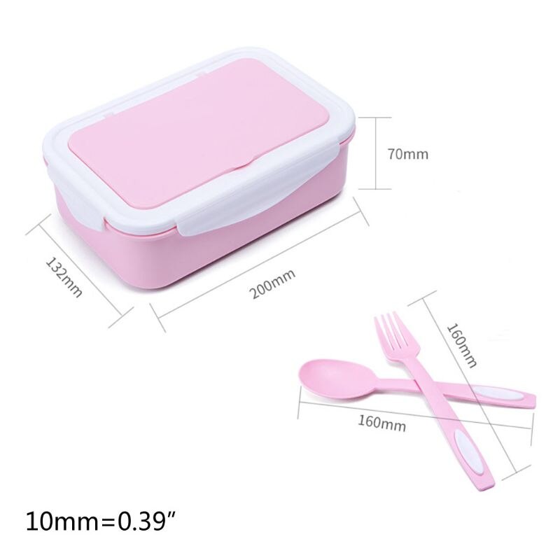 Fiambrera hermética a prueba de fugas, contenedor de comida seguro para microondas, caja de Cassette de comida Bento sellada portátil