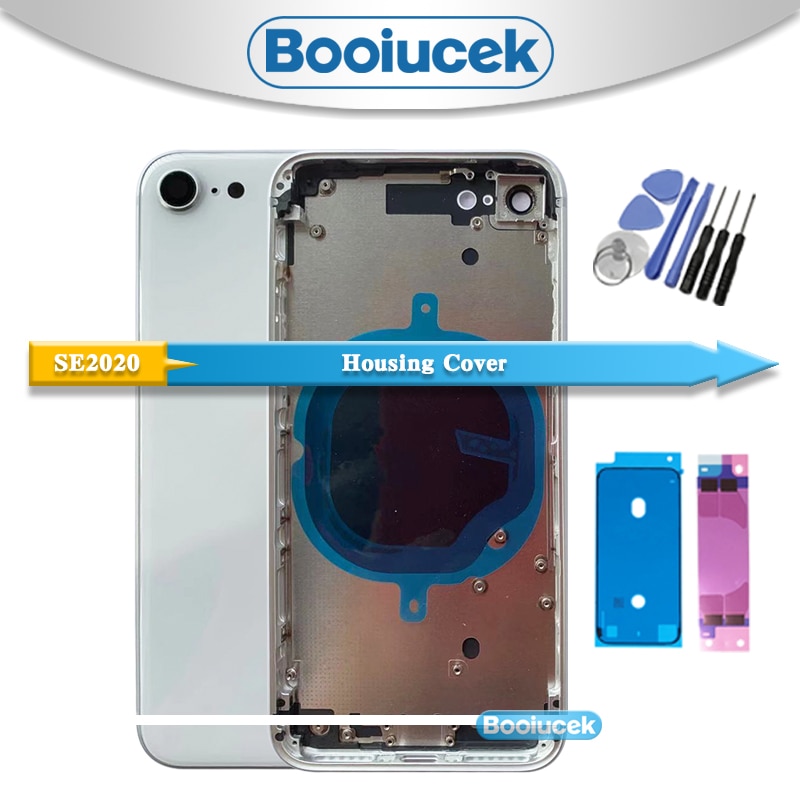 For iphone SE SE2020 SE2 Housing Battery Cover Door Rear Chassis Frame Back Cover Glass + Battery sticker