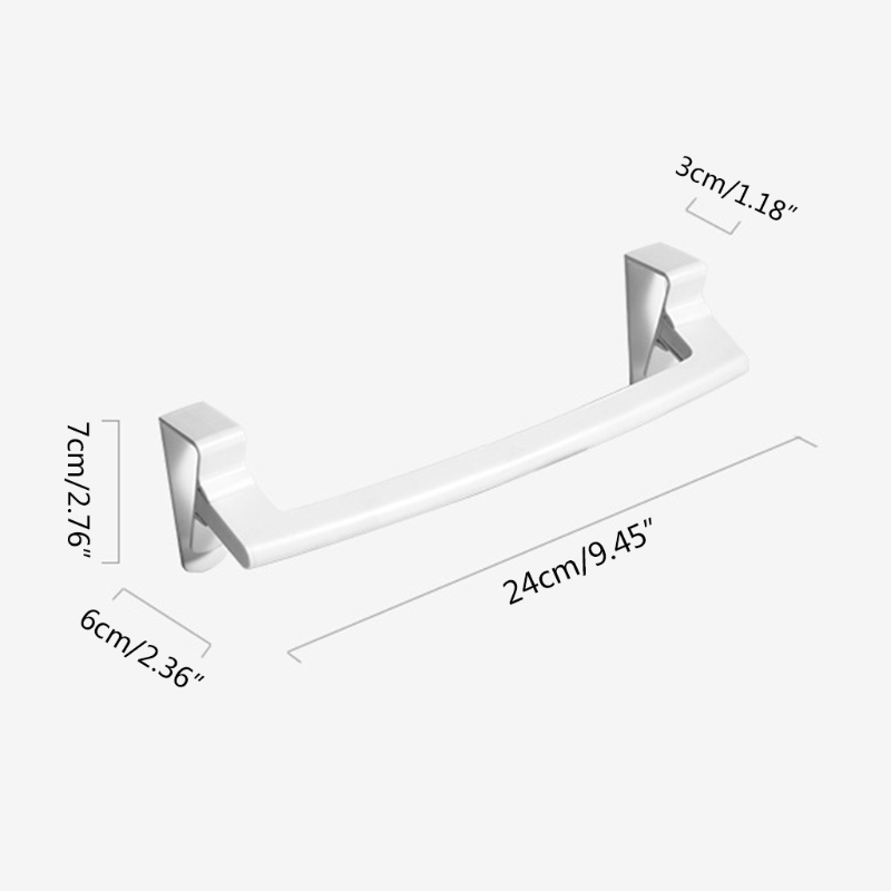 Moderne Keuken Over Kabinet Handdoek Bar Rack Hangen Op Binnen Of Buiten Deuren Opslag Voor Opknoping Hand Theedoeken wit 29EA