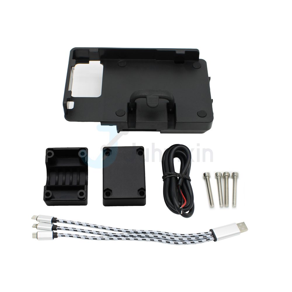 Motorfiets Gps Telefoon Houder 12Mm 22Mm Usb Draadloze Oplader Navigatie Beugel Mount Voor Tiger1200 Tiger 1200 Gt 1200gt Pro 2023-: YELLOW