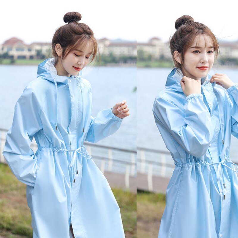 Women Waterproof Raincoat Hoodie Outdoor Running Tourist Raincoat Rain Gear Rain Protection Chubasquero Mujer Women Coat