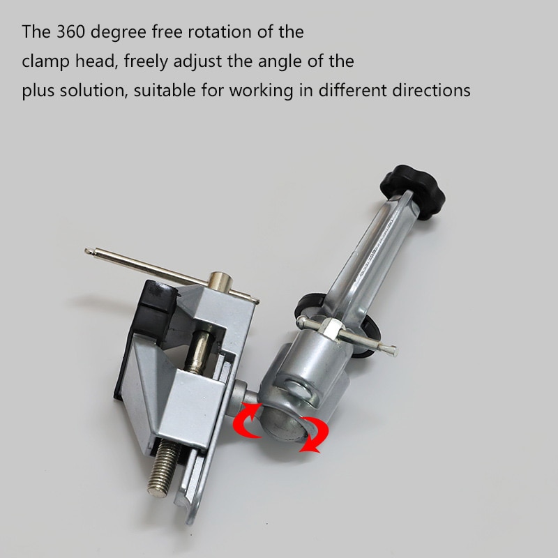 360 Degree Stand Bench Vise Clamp Rotating Table Vise Swivel Electric Drill Multifunctional Mold Table-Screw Craft Fixed-Repair