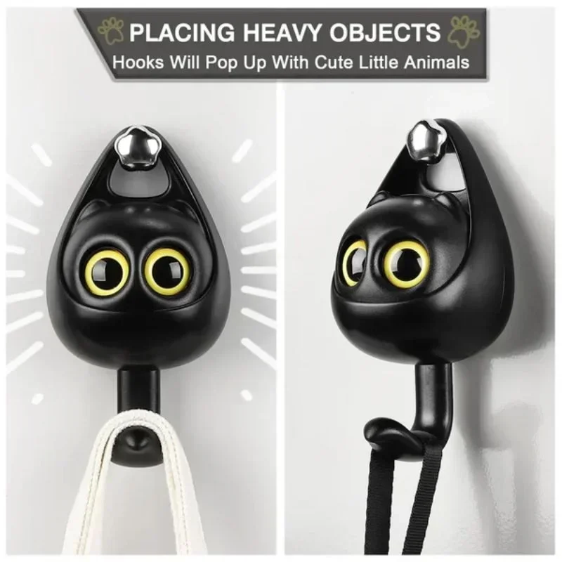 zwinkern katzen haken spaß zwinkern katzen haken kein bohren wasserdichter Mantel haken für wohnzimmer housheold niedlicher zwinkern der katzen haken