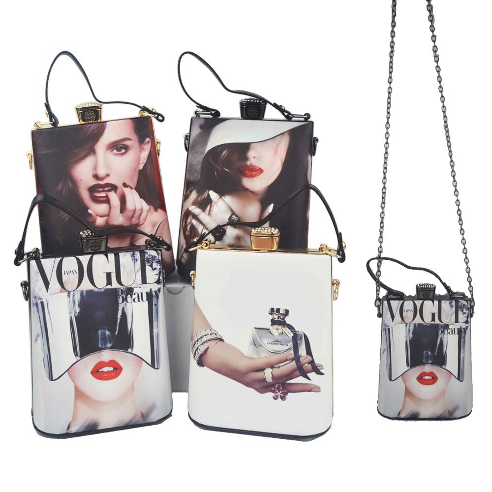 dibujos animados personajes cara pintura bolso PU mujeres embragues bolsas bolsos señora bandolera bolso noche embrague monedero
