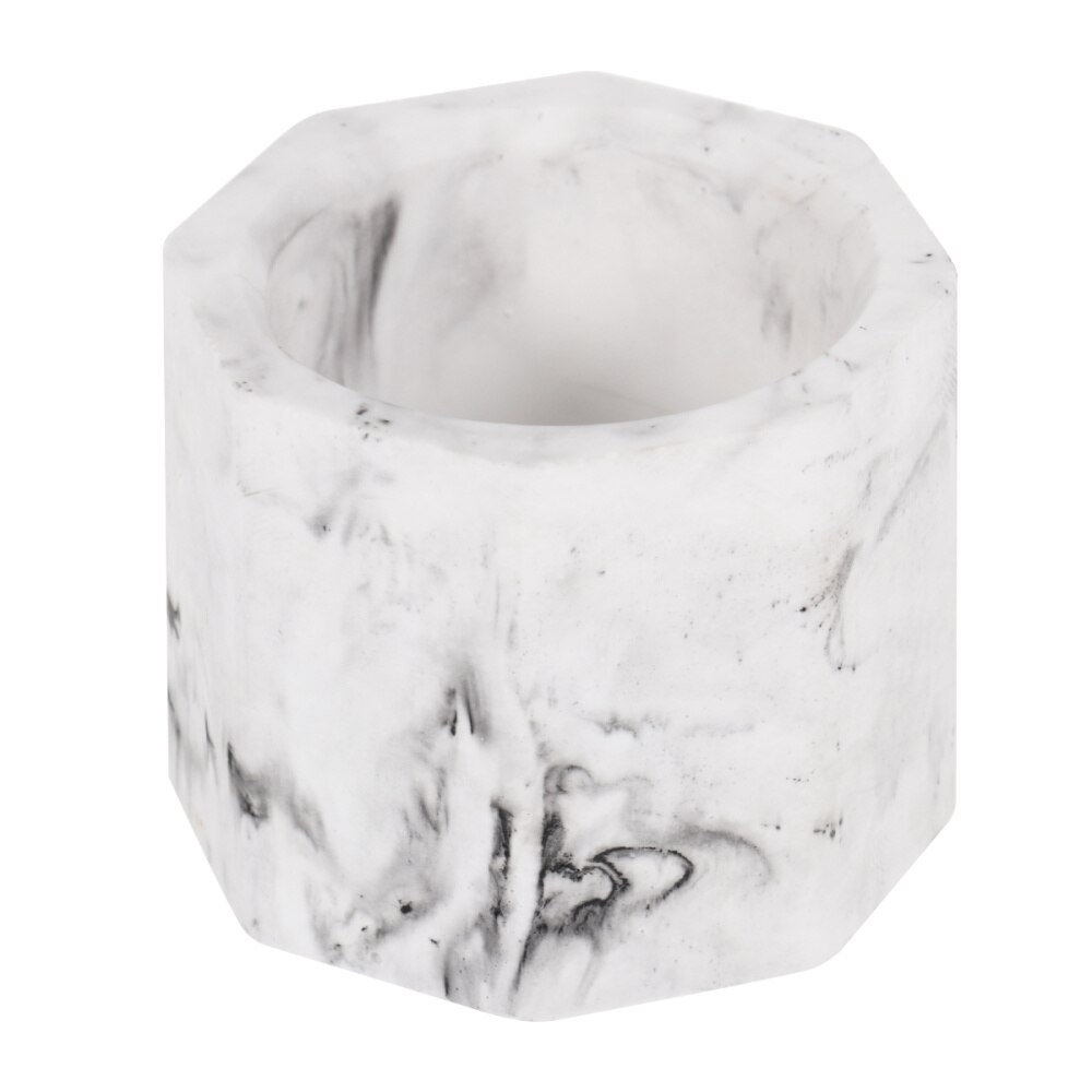 1pc Candle Cup Marbling Pattern Eight Angle Candle Cups Decorative for Home