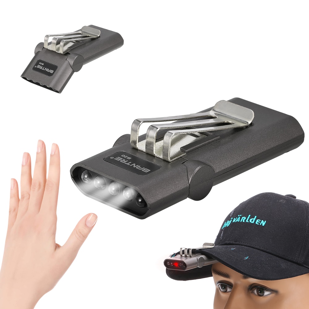 Led hoofdlamp, hoedlamp, oplaadbare koplamp, handsfree clip, petlamp, fietsen, vissen, wandelen, kamperen, repareren, zaklamp