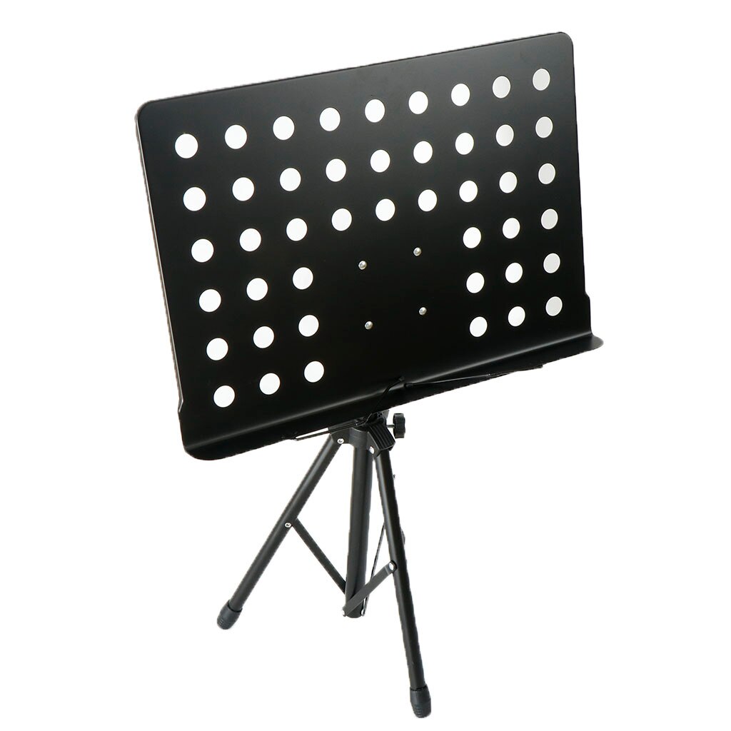 Foldable Sheet Music Stand, Adjustable Height 80-140cm, Black