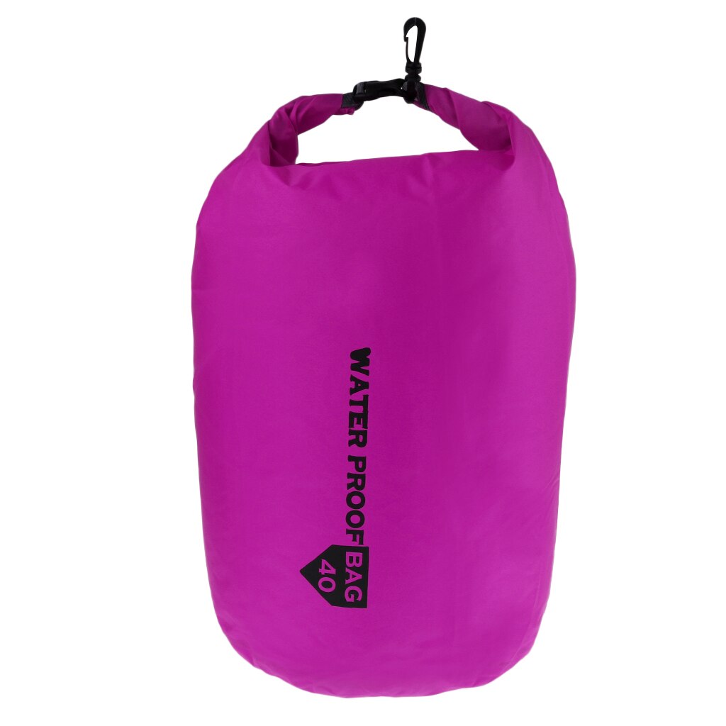 Bolsa seca impermeable flotante de 10L/20L/40L/70L para actividades al aire libre canotaje Kayak Pesca natación y Camping mantener seco saco: Purple 40L