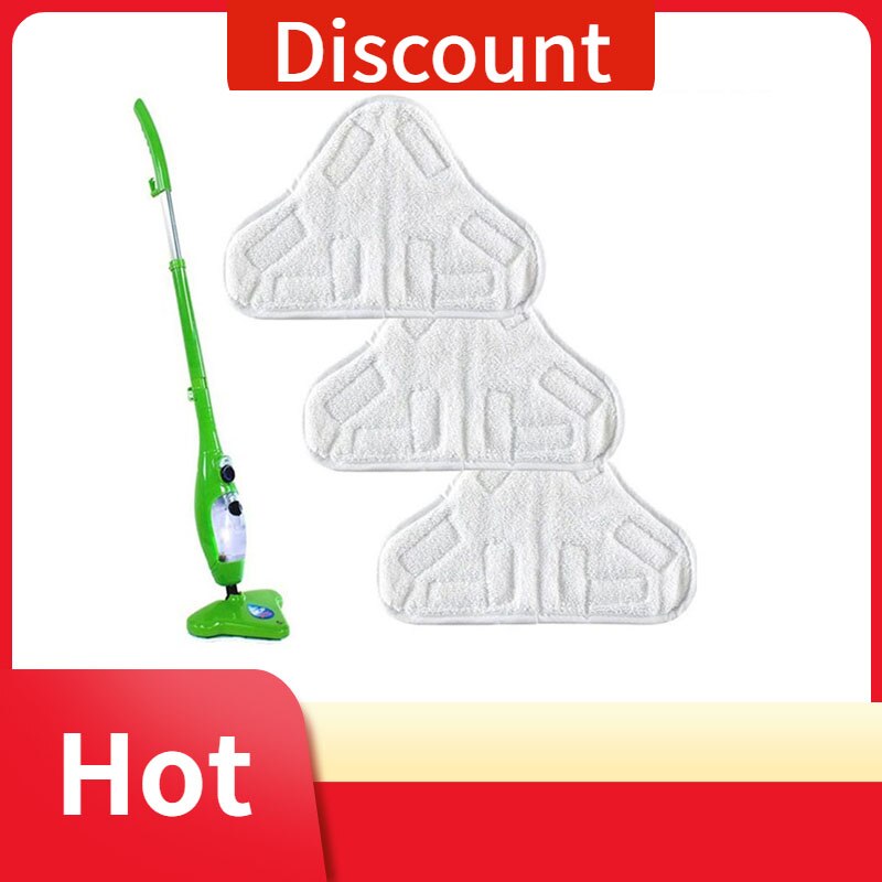 Cabezal de mopa de microfibra, almohadilla plana triangular, paño de limpieza, cubierta de repuesto para Shark H20 H2O X5, accesorios de limpiador a vapor, 1/2/3 piezas