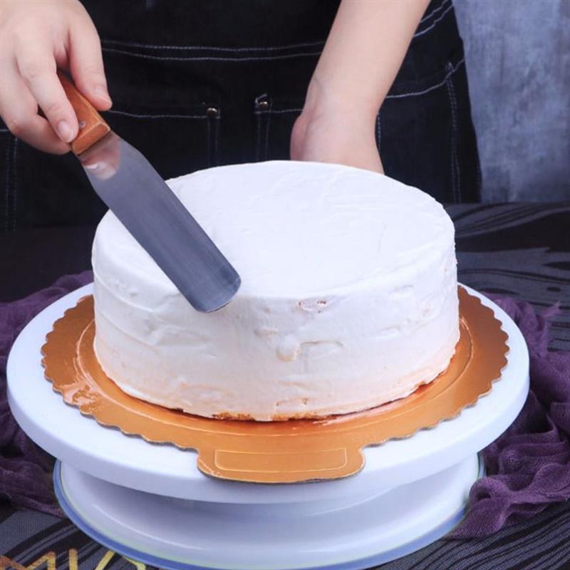 Plastic Taart Draaitafel Roterende Ronde Cake Decorating Stand Voor Cake Diy Decorating Bakken Tool Anti-Skid Pan Voor Cake decor