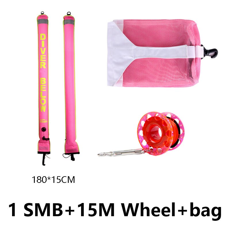 Buceo smb sumergible como rollo secreto combinación paquete equipo neto de la bolsa portátil de SMB buceo bolsa: 180PINK