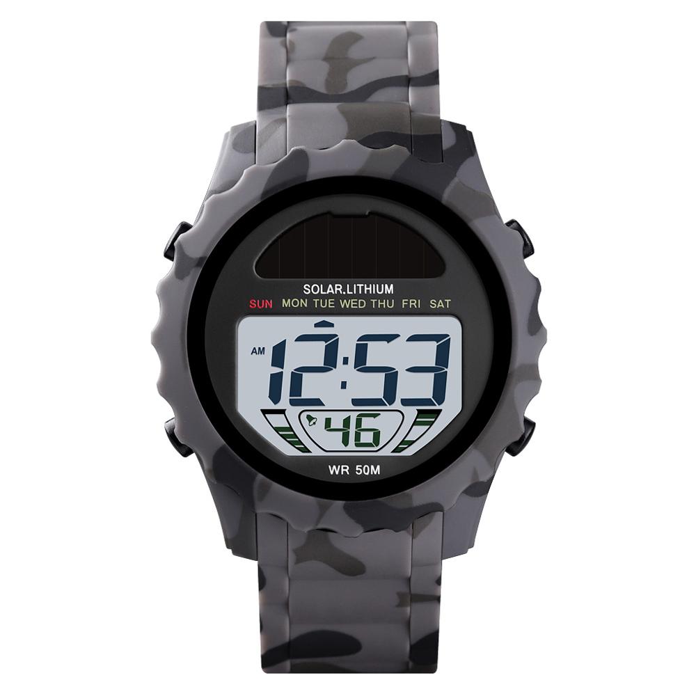 Digitale Horloge Voor Mannen Luxe Skmei Mannen Sport Horloges Chronograaf Datum Display Horloge Heren 50 M Waterdichte Horloge: grey