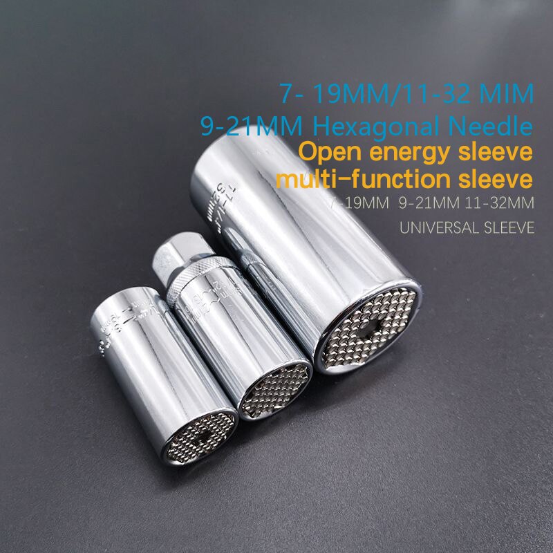 Universal Socket Torque Wrench Head Sleeve In Wrench Adapter Socket Set Ratchet For Heads Multifunction Socket Wrench Set