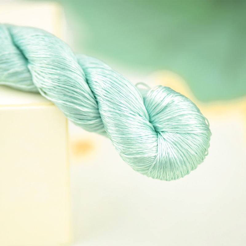 1 stücke 100% seidenfaden Hand stickerei sticken kreuz stich Algen grün 400m die Seide stickerei gewinde 7 farbverlauf: 1