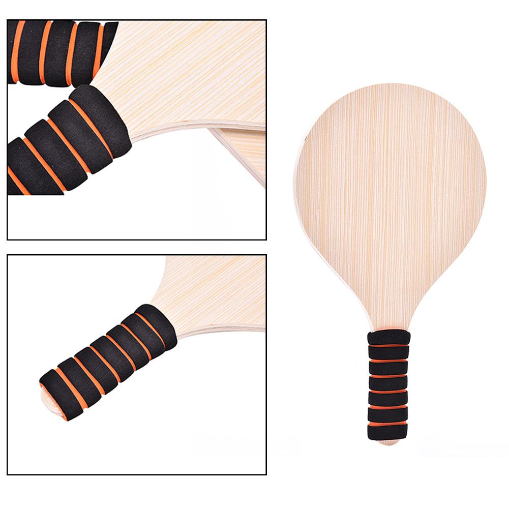 Strand Paddle Bal Game Badminton Tennis Pingpong Strand Cricket Hout Racket Peddels Set Outdoor Racket Spel voor Volwassenen Kids