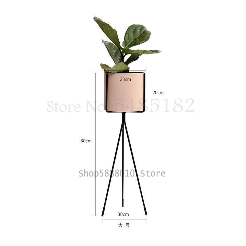Scandinavische smeedijzeren bloemenstandaard, eenvoudig en stijlvol, balkon, woonkamer, binnen, staand, groen bloemenrek: 80 x 30 x 20cm 2