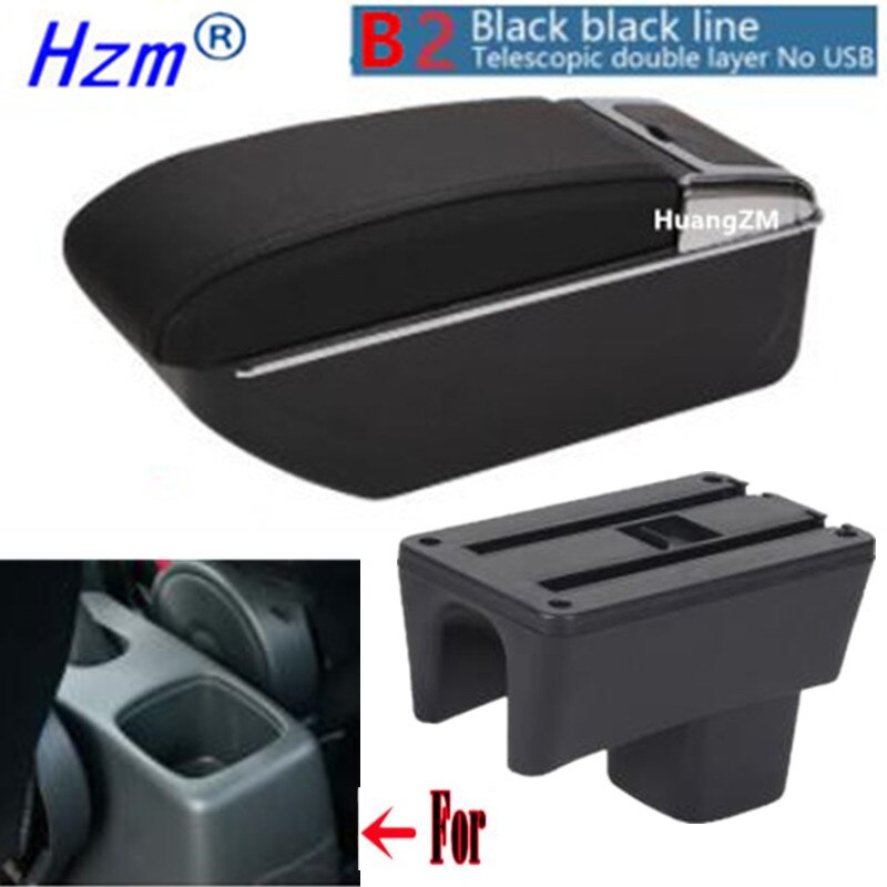 Centre Console Storage Box For Suzuki Swift 2005 Armrest Arm Rest Rotatable Car accessories: B2 style black line