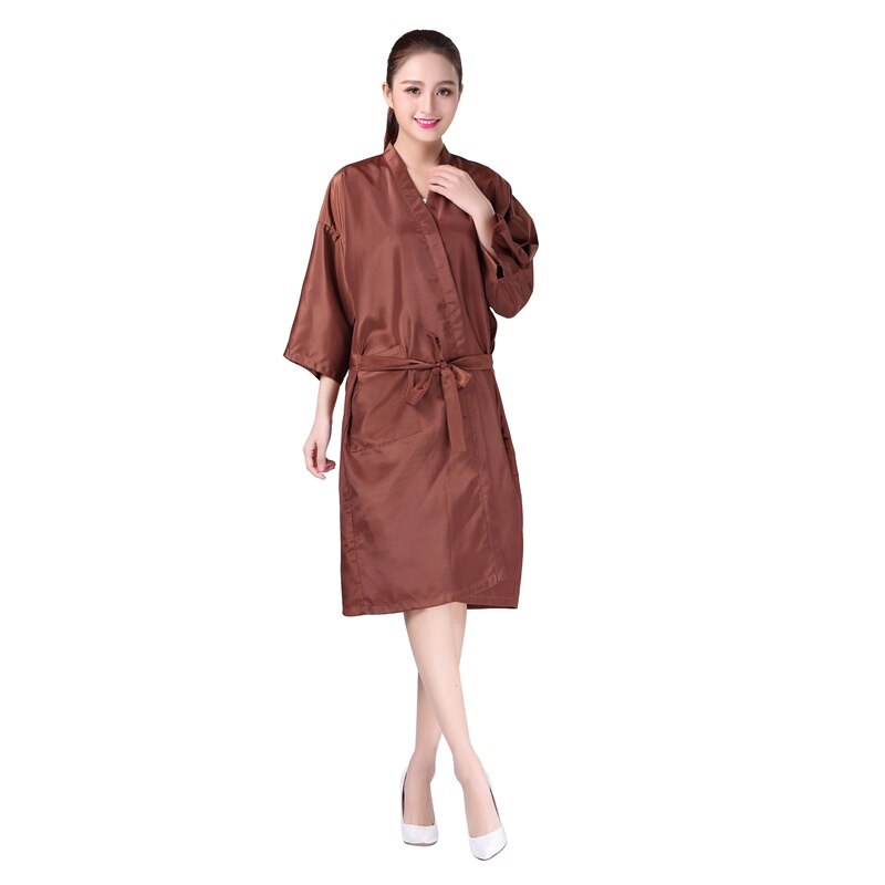 Kimono pour Salon de coiffure, 1 pièce, Robe coupe de cheveux, Robe, beauté, SPA, hôtel, barbier, vêtements enveloppés pour invités