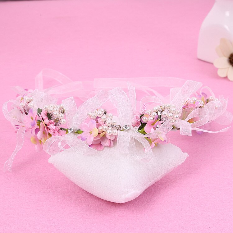 Coiffe de mariage de coiffe de fée de fleur coréenne, coiffe de mariée de mariage de coiffure de couronne de: Rose